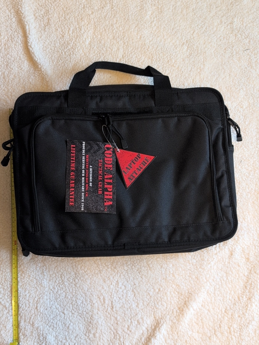 Code Alpha Tactical Gear Black Laptop Briefcase